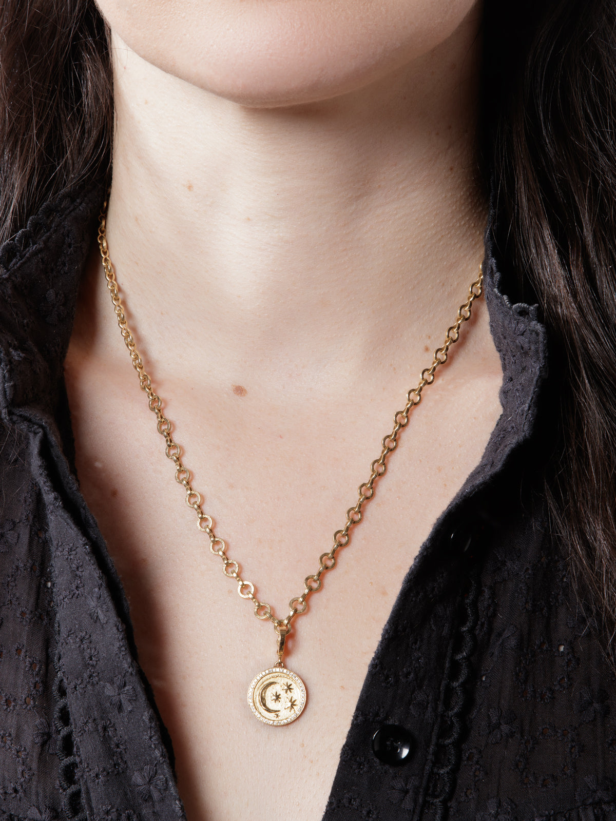 The Gold Goddess Women's Diamond Lock Necklace