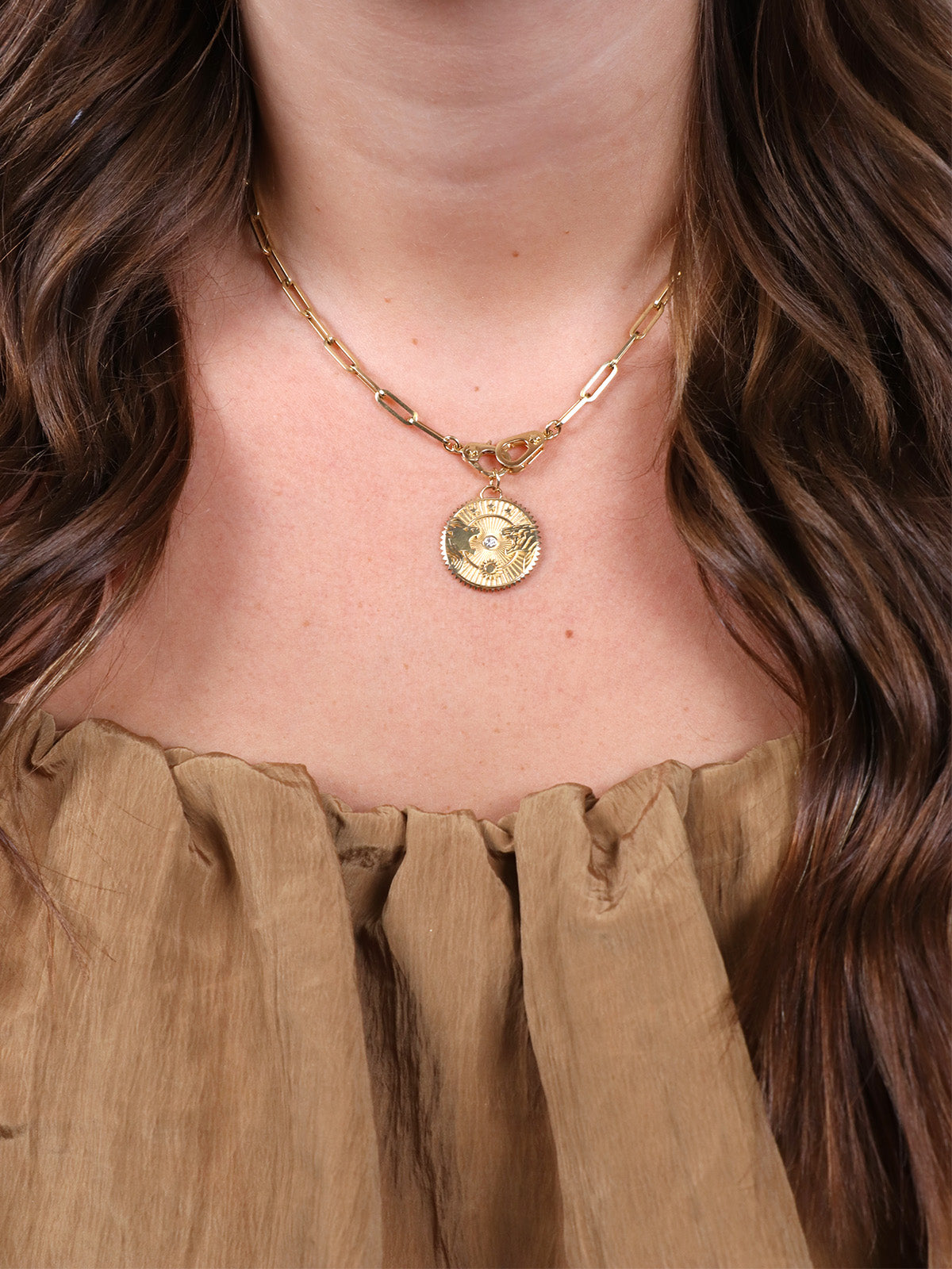 Gold Specialty Chain Necklace