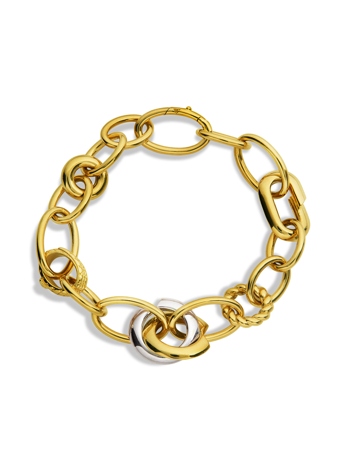 Foundrae, Sister Hook 18-Karat Gold Bracelet, Men, Gold