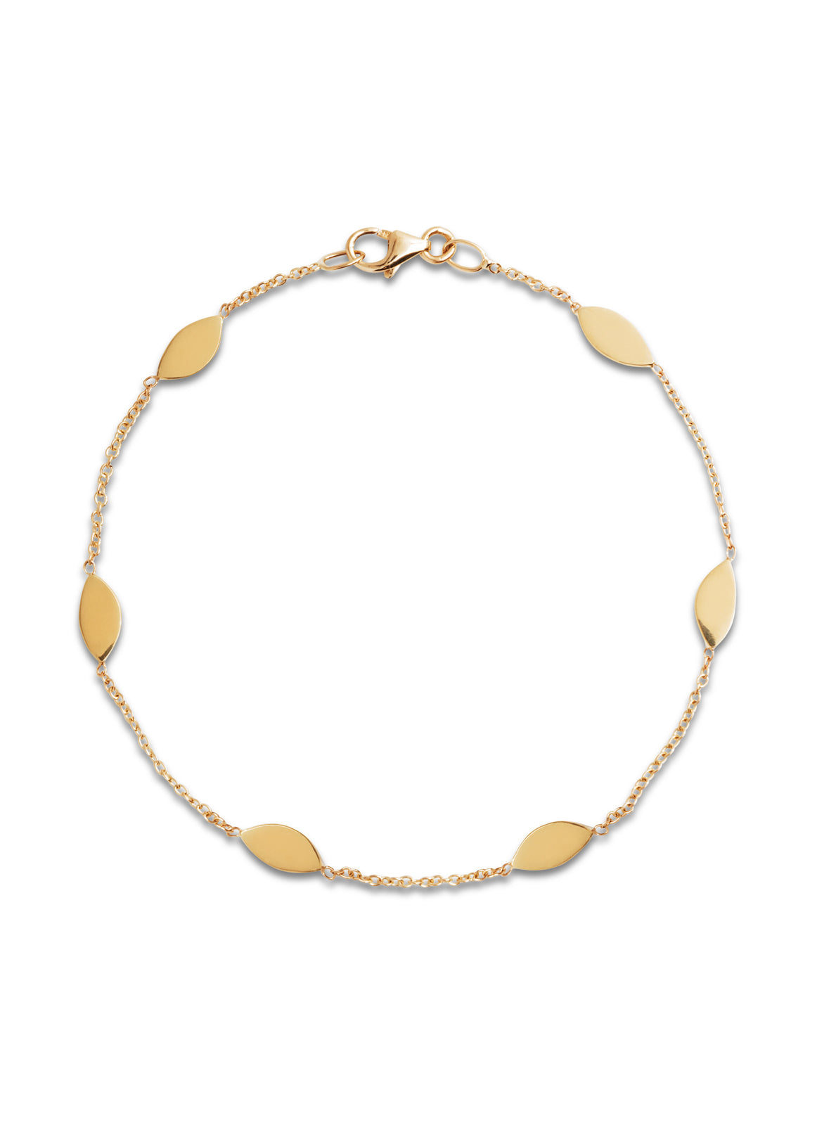 Marquise By-The-Inch Yellow Gold Chain Bracelet