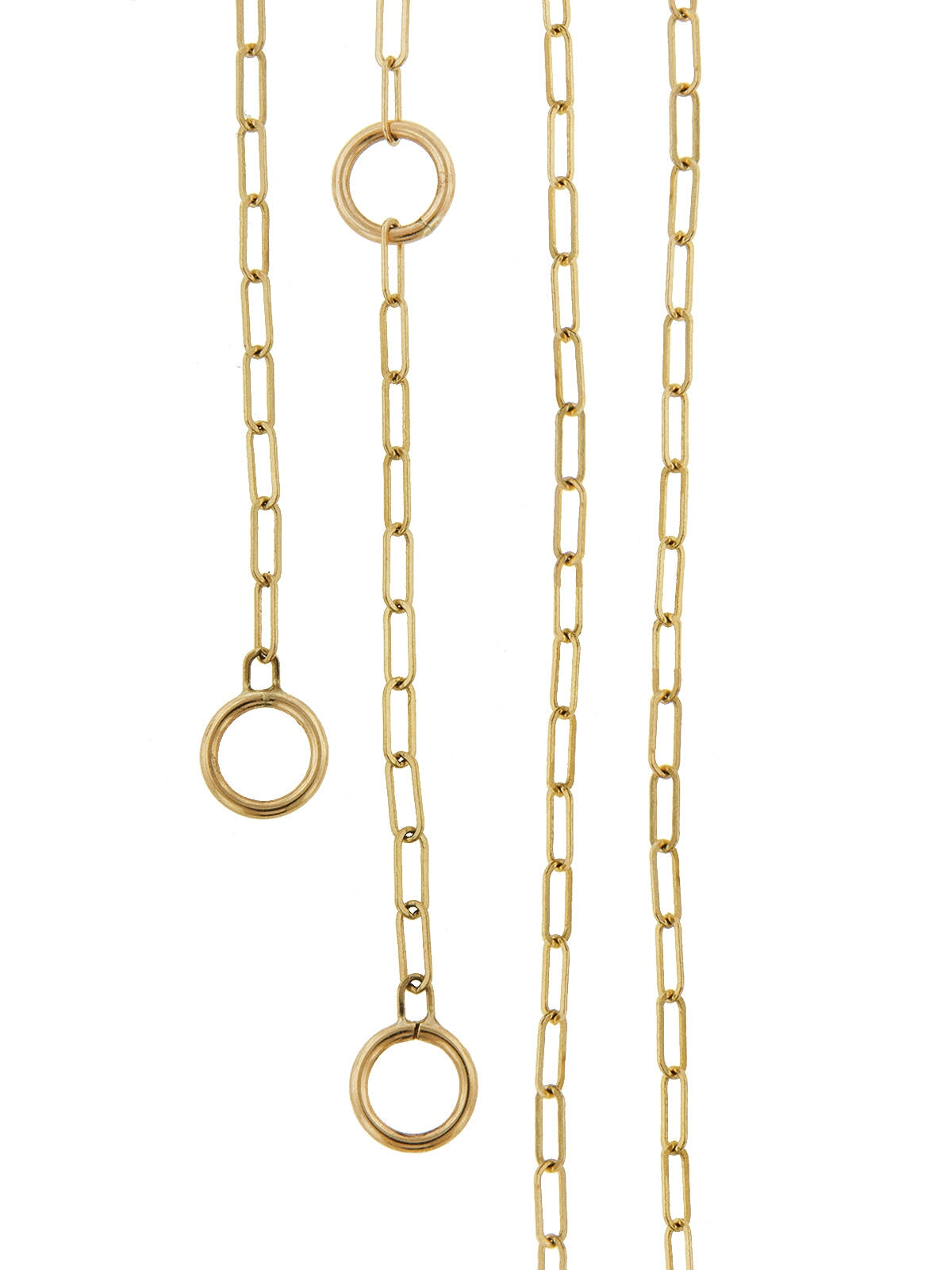 Gold Babylock Square Link Chain Necklace