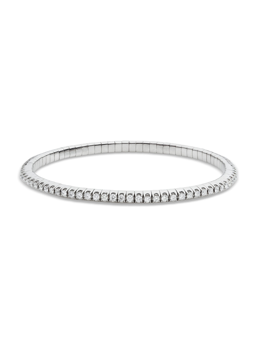 Stretch Diamond White Gold Tennis Bracelet