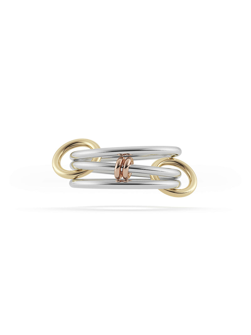 Acacia SG Sterling Silver, Yellow & Rose Gold Ring