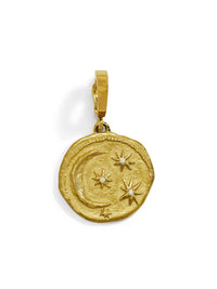 Cosmic Small Diamond Yellow Gold Charm