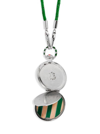 The Sterling Silver Endeavor Vault on Green Seafarer