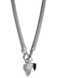 The Sterling Silver Curiouser Vault on Curb Chain