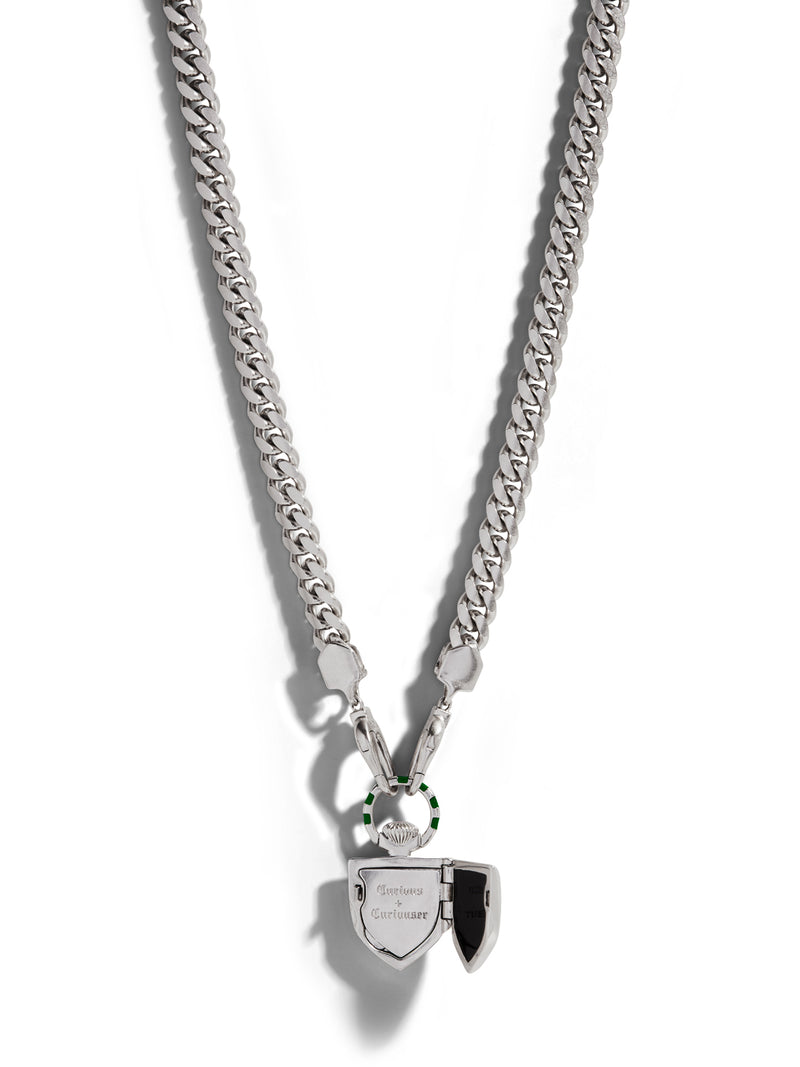 The Sterling Silver Curiouser Vault on Curb Chain