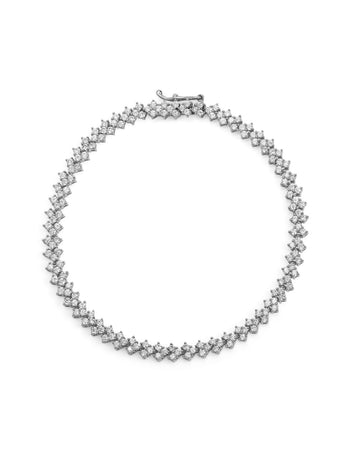 Chevron Diamond White Gold Bracelet