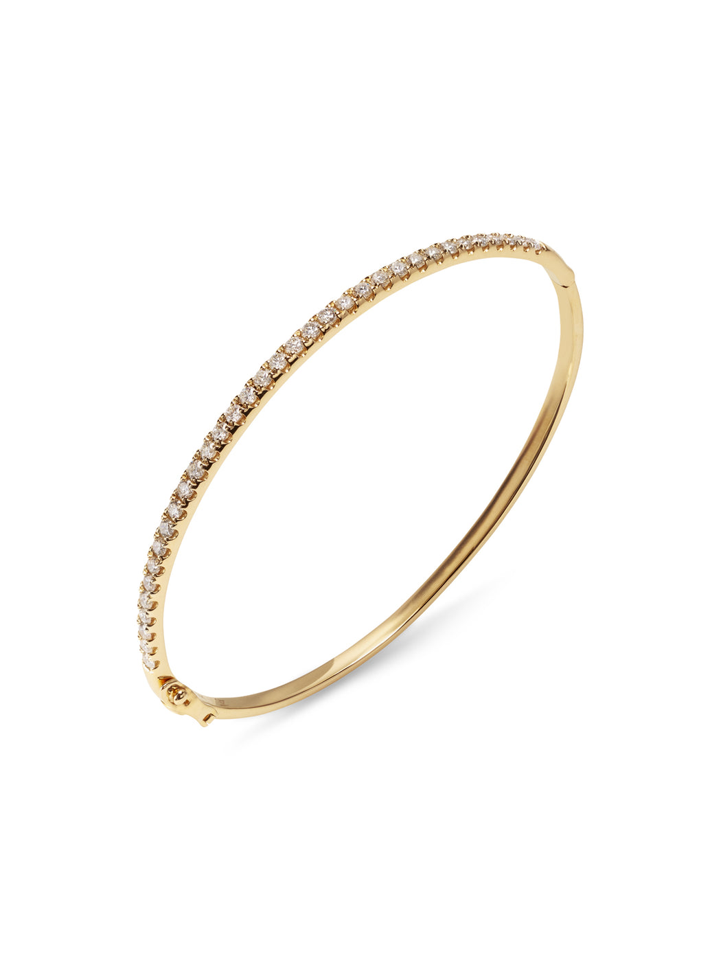 Classic Diamond Yellow Gold Bangle