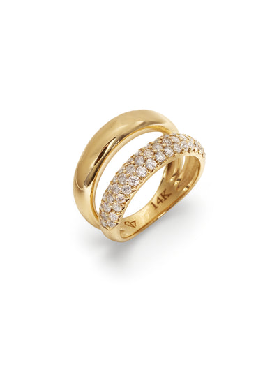 Gemini Yellow Gold Ring