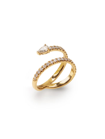 Serpent Yellow Gold Ring