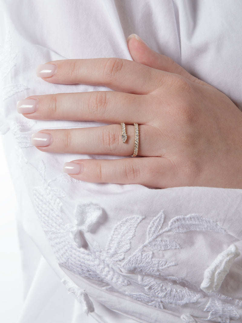 Serpent Yellow Gold Ring