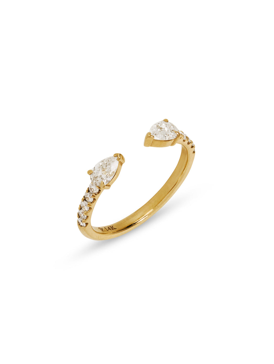 Cobra Diamond Yellow Gold Ring