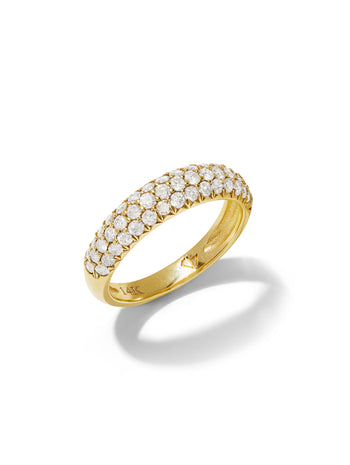 Diamond Dome Yellow Gold Ring