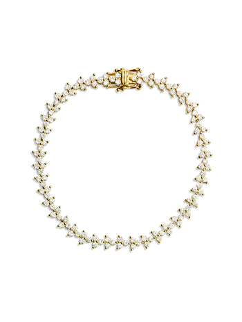 Poppy Diamond Yellow Gold Bracelet