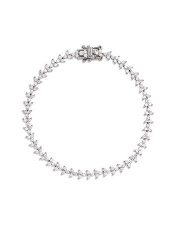 Mini Poppy Diamond White Gold Tennis Bracelet