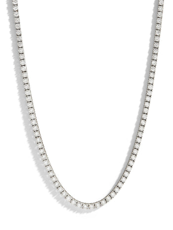 8.7 ct White Gold Tennis Necklace