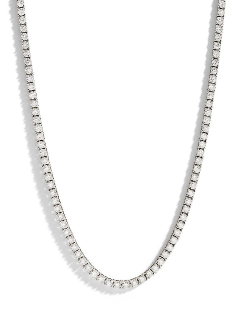 8.7 ct White Gold Tennis Necklace