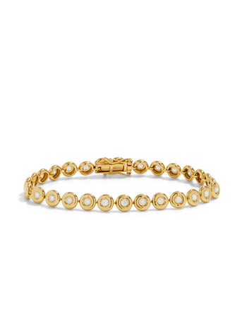 Orb Yellow Gold Tennis Bracelet