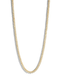 Chevron Yellow Gold Tennis Necklace