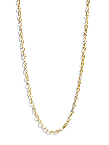 Tiny Lacy Chain Yellow Gold Necklace