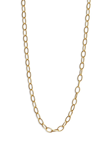 Tiny Lacy Chain Yellow Gold Necklace