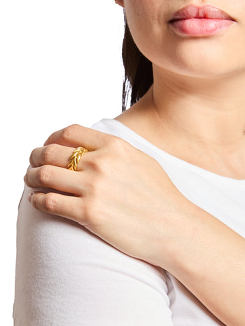 Wheat Band 22K Yellow Gold Ring