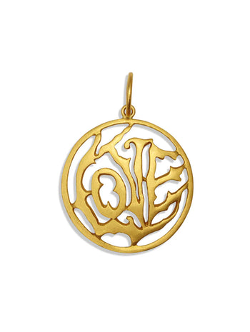 Large Love 22K Yellow Gold Charm