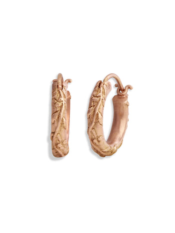 Dogwood Rose Gold Hoop Earrings