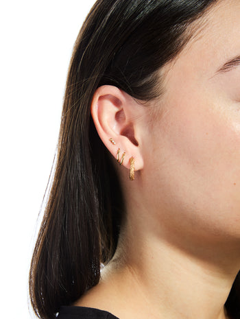 Dogwood Rose Gold Hoop Earrings