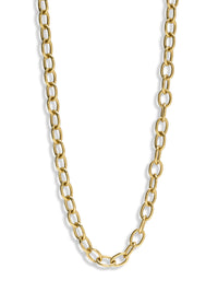 Oval Link Yellow Gold Chain Necklace