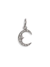 Pavé Initial Platinum Charm