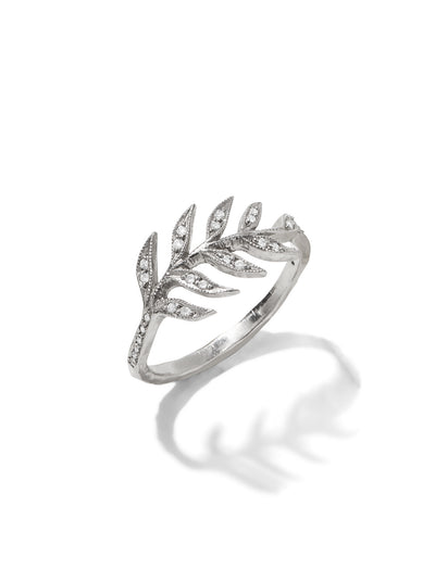 Diamond Wheat Sheaf Platinum Ring