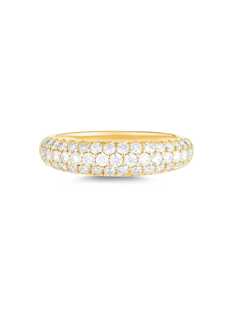 Diamond Dome Yellow Gold Ring