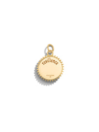 Petite Dark Blossoms Resilience Yellow Gold Medallion Charm