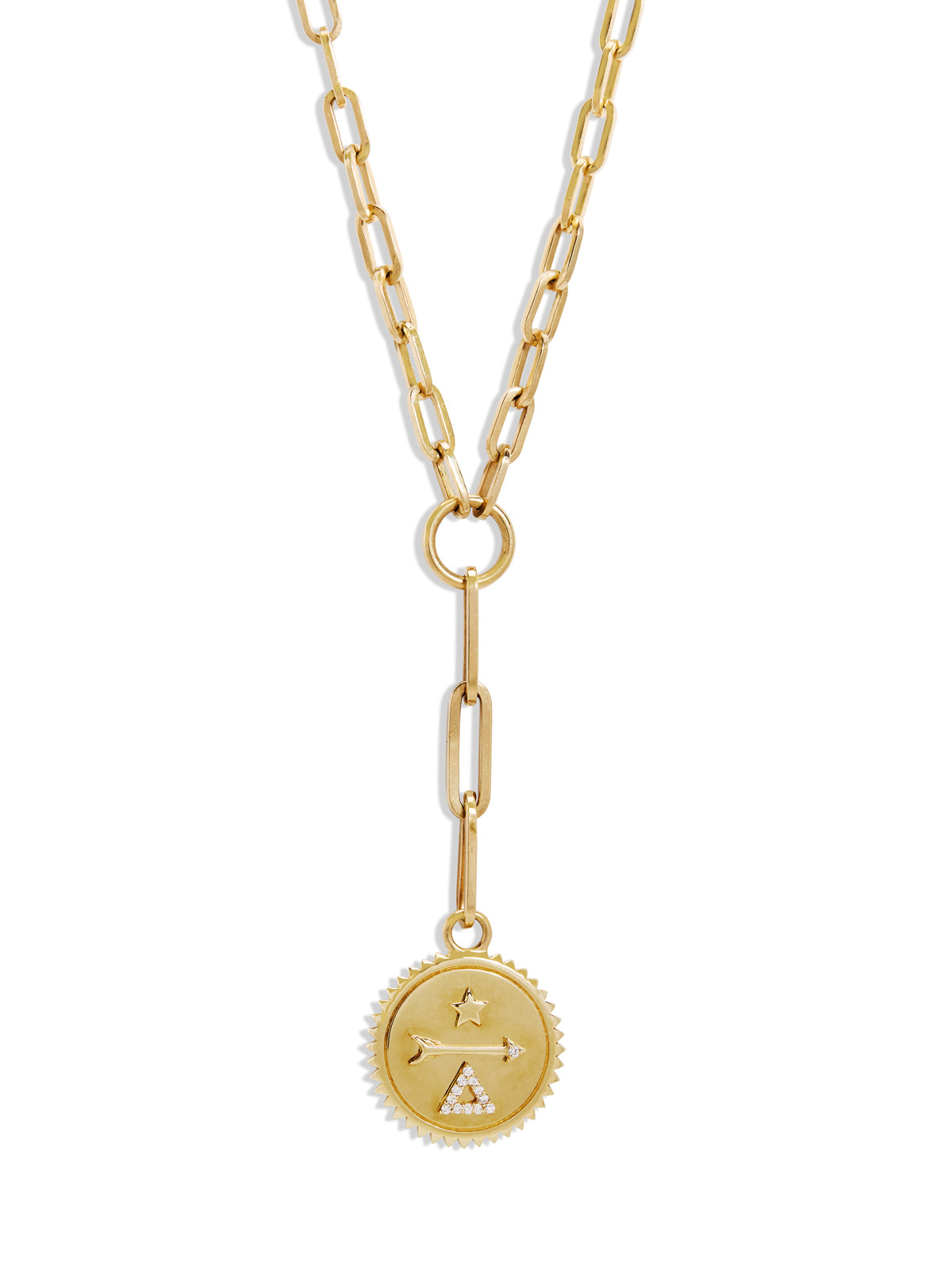 Baby Dream Medallion On Yellow Gold Clip Necklace