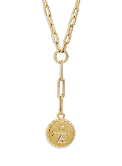 Baby Dream Medallion On Yellow Gold Clip Necklace