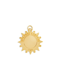 Medium Diamond Internal Compass Yellow Gold Medallion