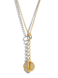 Baby Resilience Medallion On Small Mixed Belcher Yellow Gold Necklace