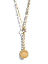 Baby Resilience Medallion On Small Mixed Belcher Yellow Gold Necklace