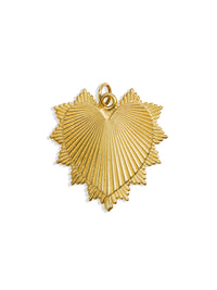 Large Plain Yellow Gold Heart Medallion