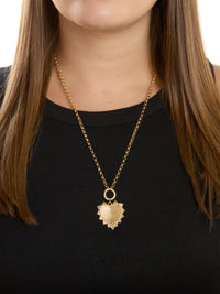 Large Plain Yellow Gold Heart Medallion