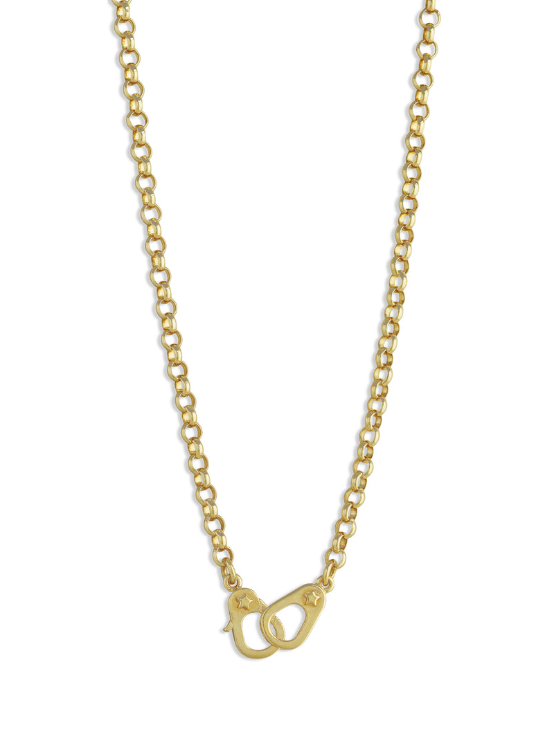 Medium Belcher Sister Hook Yellow Gold Necklace