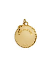 Large Mind, Body, and Soul Diamond Yellow Gold Medallion
