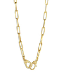 Classic FOB Clip Chain Sister Hook Yellow Gold Necklace