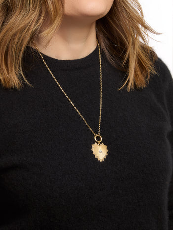 Blossom Oversized Love Token Yellow Gold Medallion