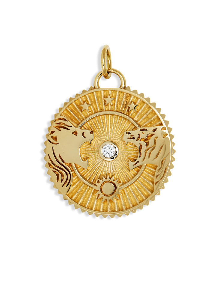 Large Strength Yellow Gold Specialty Medallion