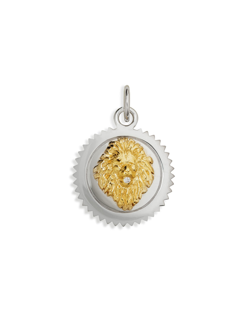 Baby Strength White and Yellow Gold Medallion