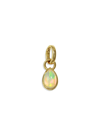 Forever & Always a Pair 1.25ct Opal Pear Pendant with Oval Pushgate