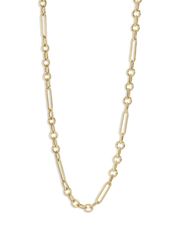 Fine Mixed Clip Yellow Gold Chain Necklace